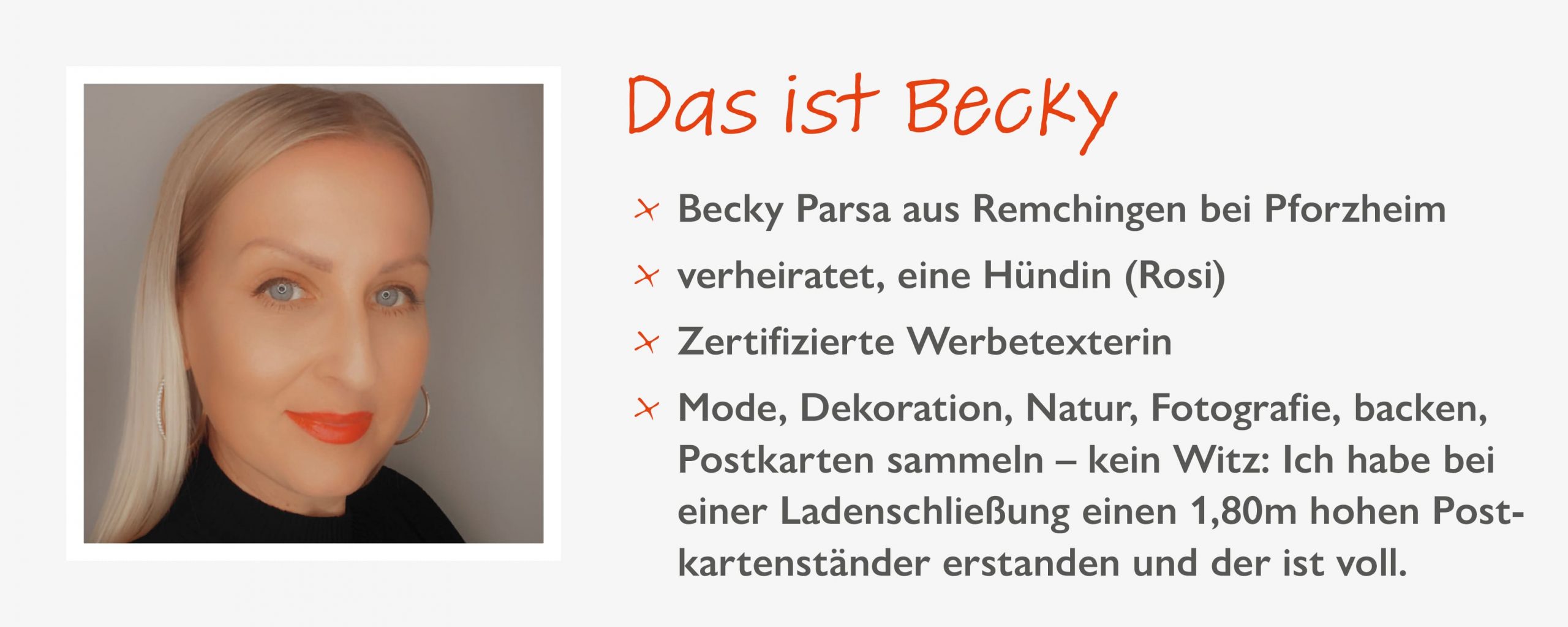 Webtexterin Becky Parsa